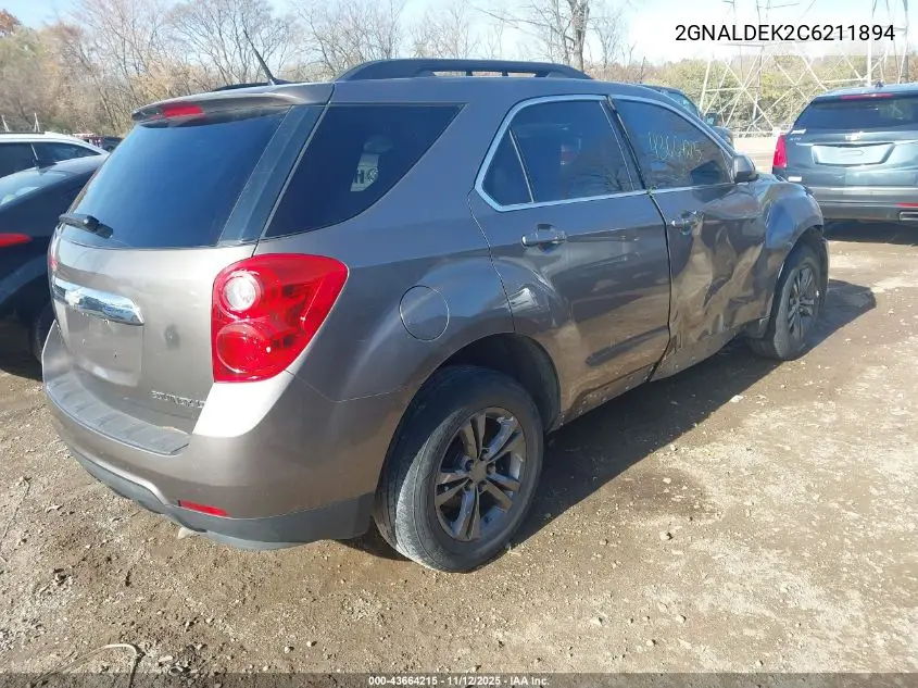 2GNALDEK2C6211894 2012 Chevrolet Equinox 1Lt