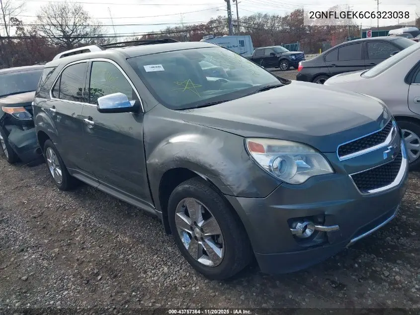 2GNFLGEK6C6323038 2012 Chevrolet Equinox Ltz