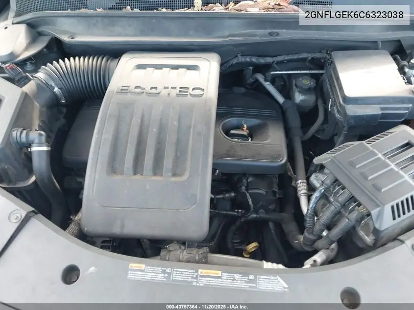 2GNFLGEK6C6323038 2012 Chevrolet Equinox Ltz