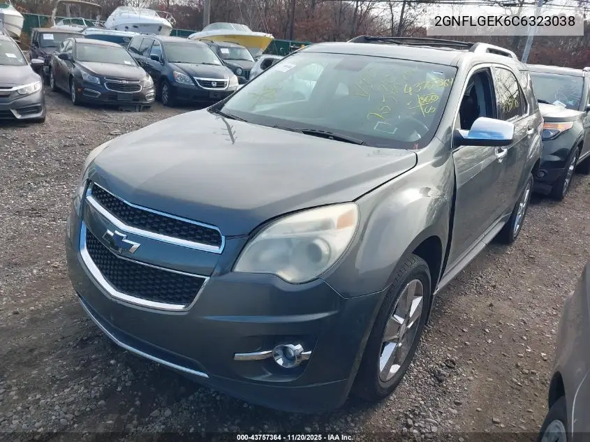 2GNFLGEK6C6323038 2012 Chevrolet Equinox Ltz