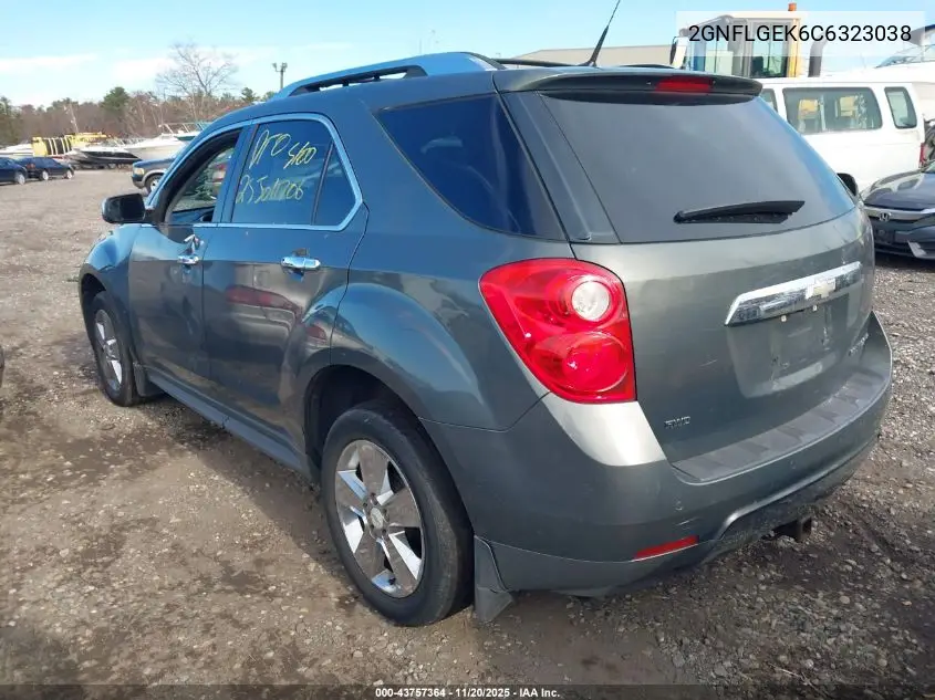 2GNFLGEK6C6323038 2012 Chevrolet Equinox Ltz