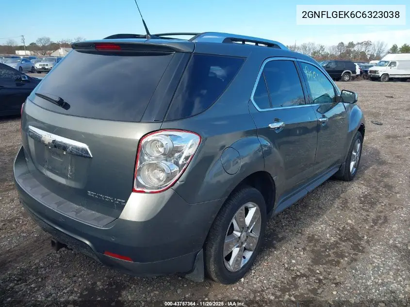 2GNFLGEK6C6323038 2012 Chevrolet Equinox Ltz