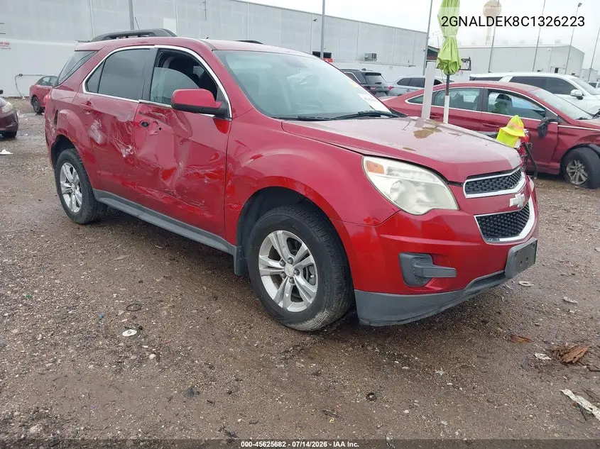 2012 Chevrolet Equinox Lt W/1Lt VIN: 2GNALDEK8C1326223 Lot: 45625682
