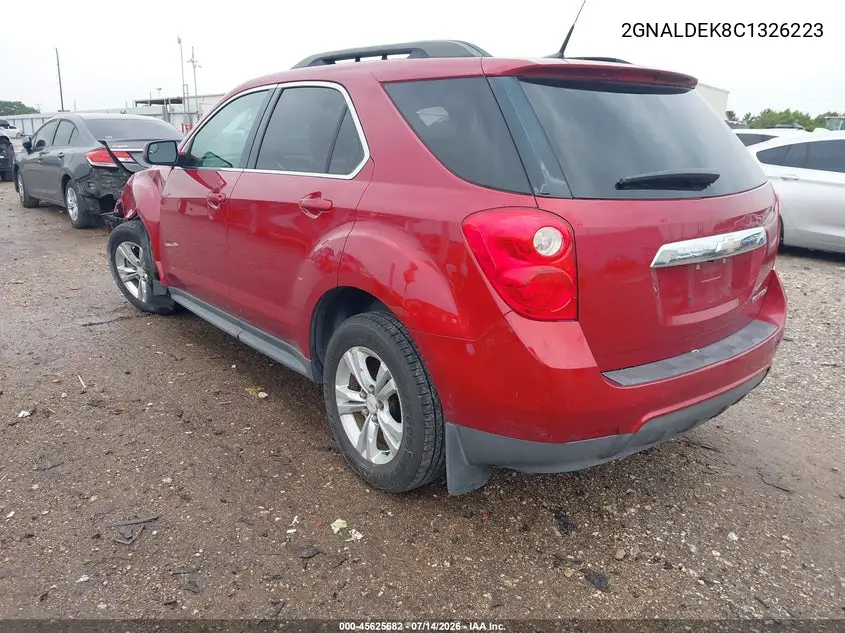2012 Chevrolet Equinox Lt W/1Lt VIN: 2GNALDEK8C1326223 Lot: 45625682