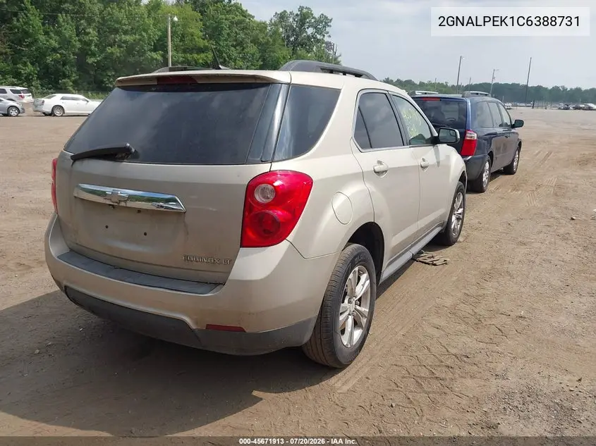 2012 Chevrolet Equinox Lt W/2Lt VIN: 2GNALPEK1C6388731 Lot: 45671913