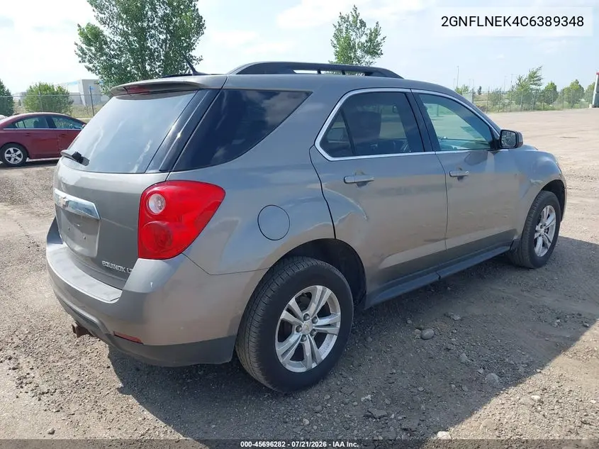 2012 Chevrolet Equinox Lt W/2Lt VIN: 2GNFLNEK4C6389348 Lot: 45696282