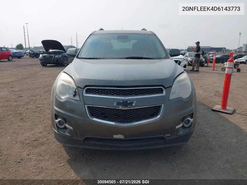2013 Chevrolet Equinox Lt VIN: 2GNFLEEK4D6143773 Lot: 30094505