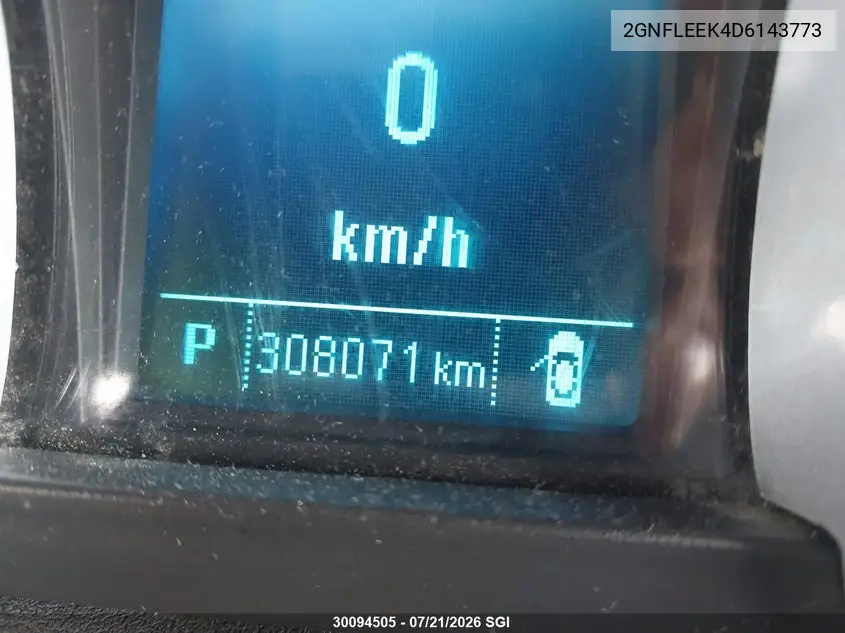 2013 Chevrolet Equinox Lt VIN: 2GNFLEEK4D6143773 Lot: 30094505