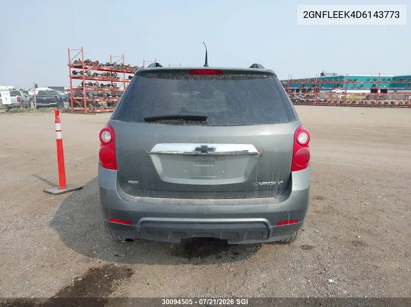2013 Chevrolet Equinox Lt VIN: 2GNFLEEK4D6143773 Lot: 30094505