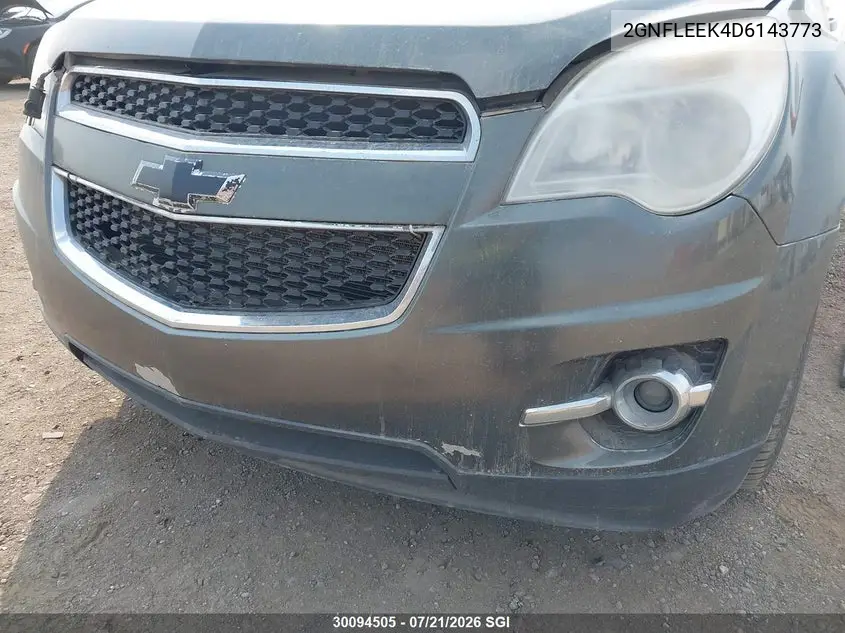 2013 Chevrolet Equinox Lt VIN: 2GNFLEEK4D6143773 Lot: 30094505