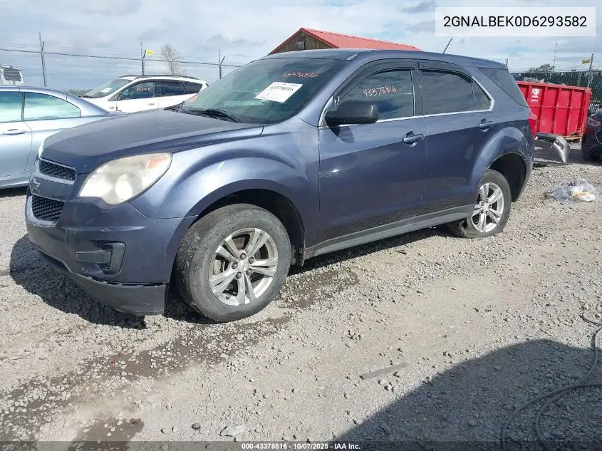 2GNALBEK0D6293582 2013 Chevrolet Equinox Ls