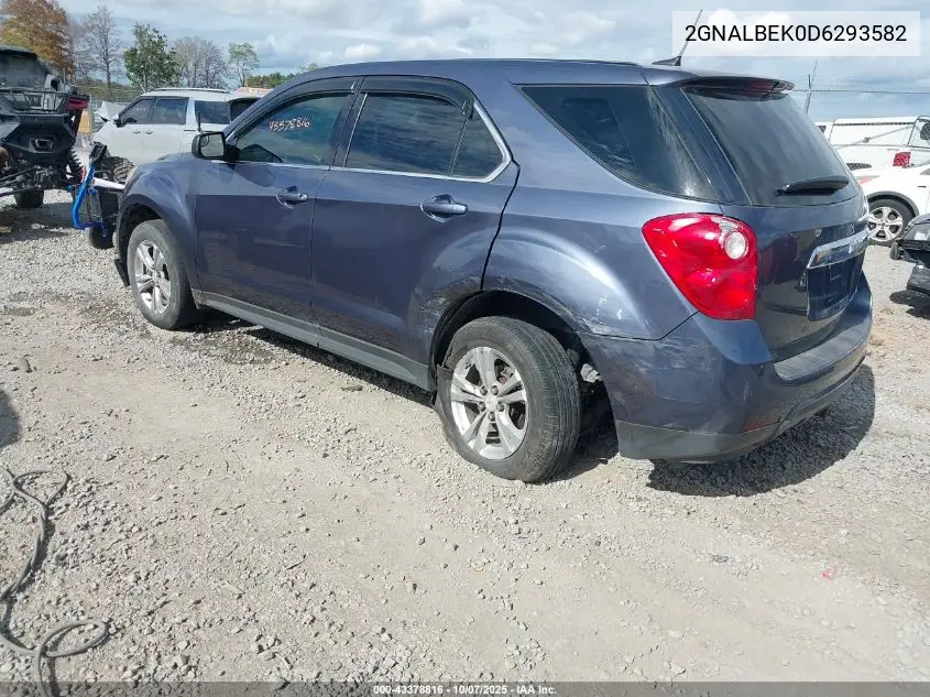 2GNALBEK0D6293582 2013 Chevrolet Equinox Ls