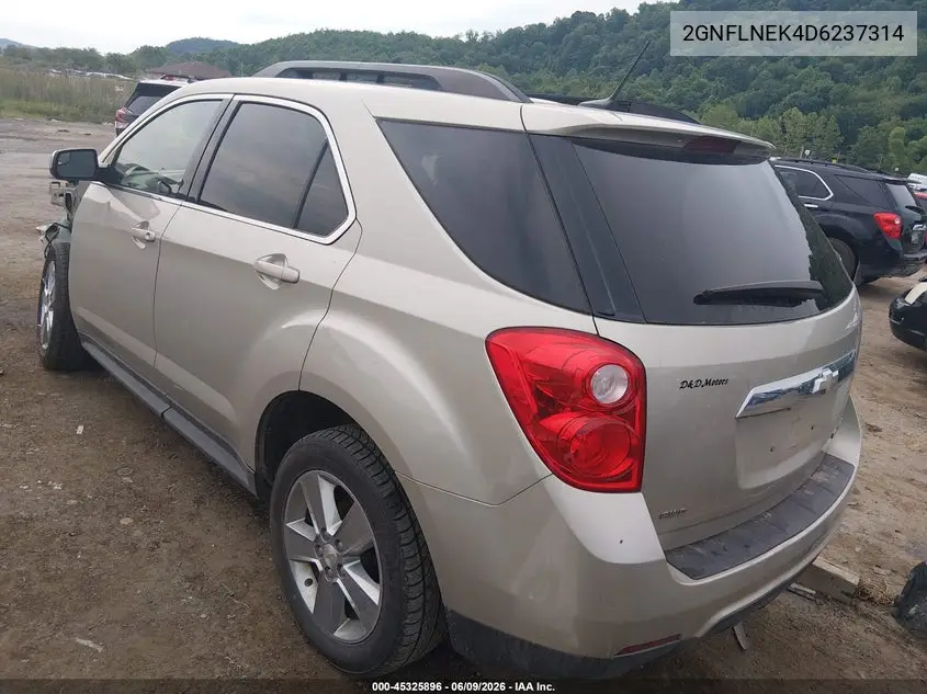 2013 Chevrolet Equinox 2Lt VIN: 2GNFLNEK4D6237314 Lot: 45325896