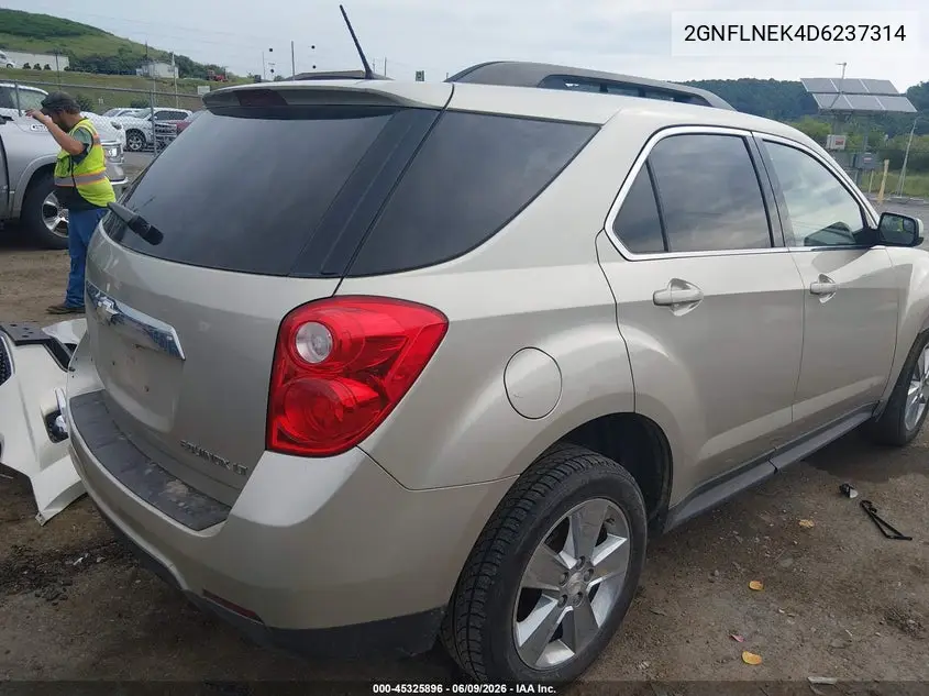 2013 Chevrolet Equinox 2Lt VIN: 2GNFLNEK4D6237314 Lot: 45325896