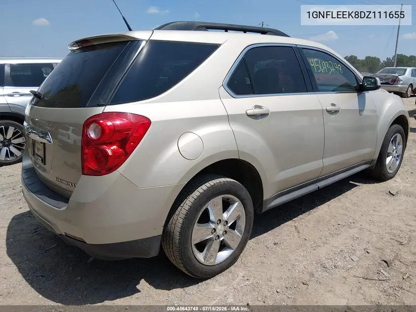 2013 Chevrolet Equinox Lt VIN: 1GNFLEEK8DZ111655 Lot: 45643748