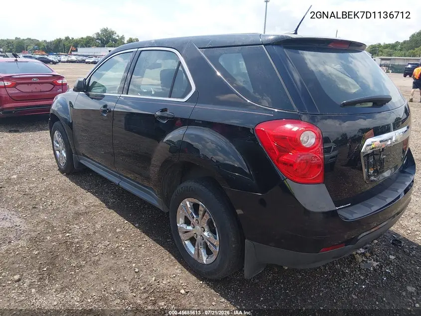 2013 Chevrolet Equinox Ls VIN: 2GNALBEK7D1136712 Lot: 45685613