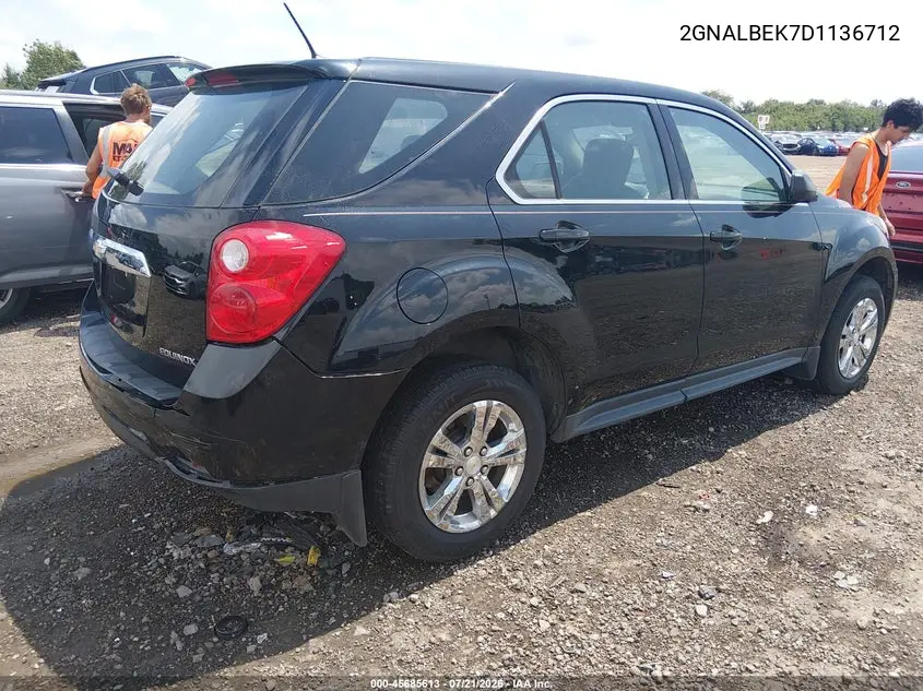 2013 Chevrolet Equinox Ls VIN: 2GNALBEK7D1136712 Lot: 45685613
