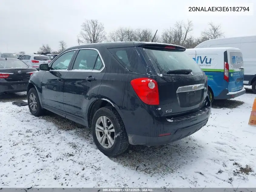 2GNALAEK3E6182794 2014 Chevrolet Equinox Ls