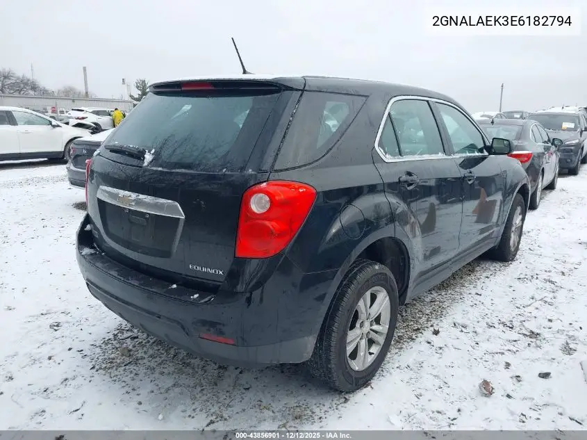 2GNALAEK3E6182794 2014 Chevrolet Equinox Ls
