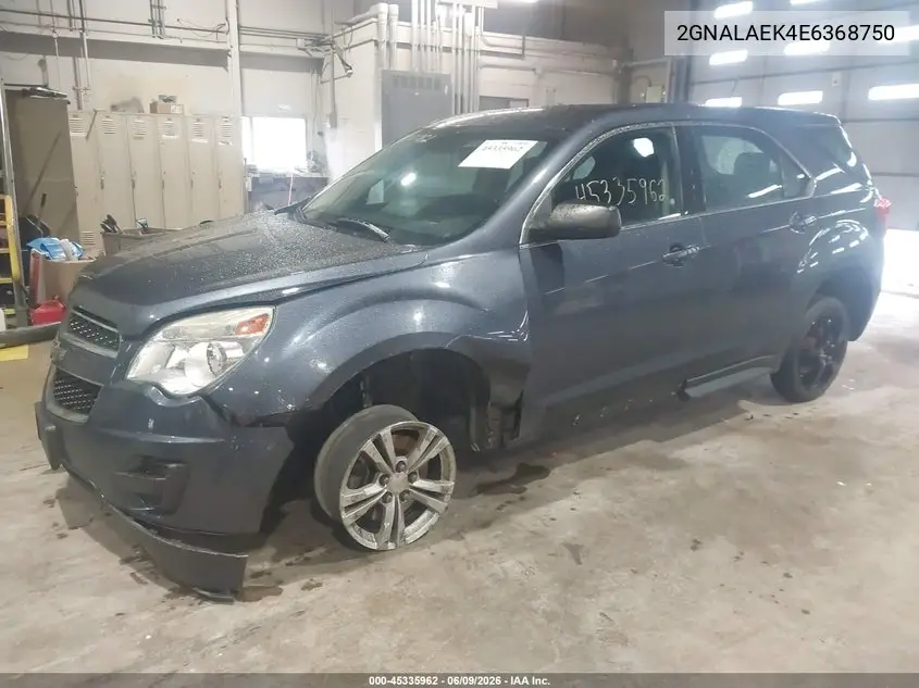 2014 Chevrolet Equinox Ls VIN: 2GNALAEK4E6368750 Lot: 45335962