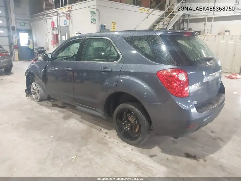 2014 Chevrolet Equinox Ls VIN: 2GNALAEK4E6368750 Lot: 45335962