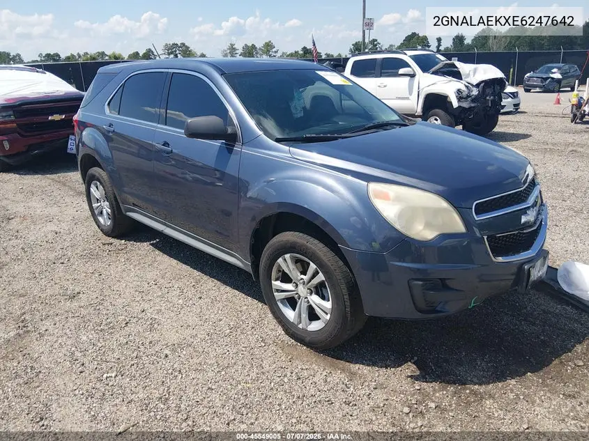 2014 Chevrolet Equinox Ls VIN: 2GNALAEKXE6247642 Lot: 45549005