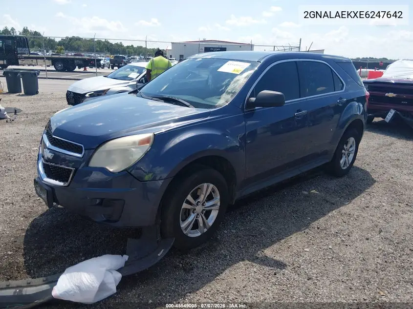 2014 Chevrolet Equinox Ls VIN: 2GNALAEKXE6247642 Lot: 45549005