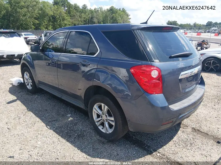 2014 Chevrolet Equinox Ls VIN: 2GNALAEKXE6247642 Lot: 45549005