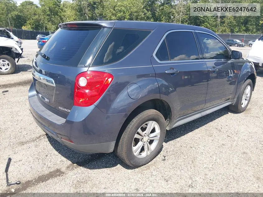 2014 Chevrolet Equinox Ls VIN: 2GNALAEKXE6247642 Lot: 45549005
