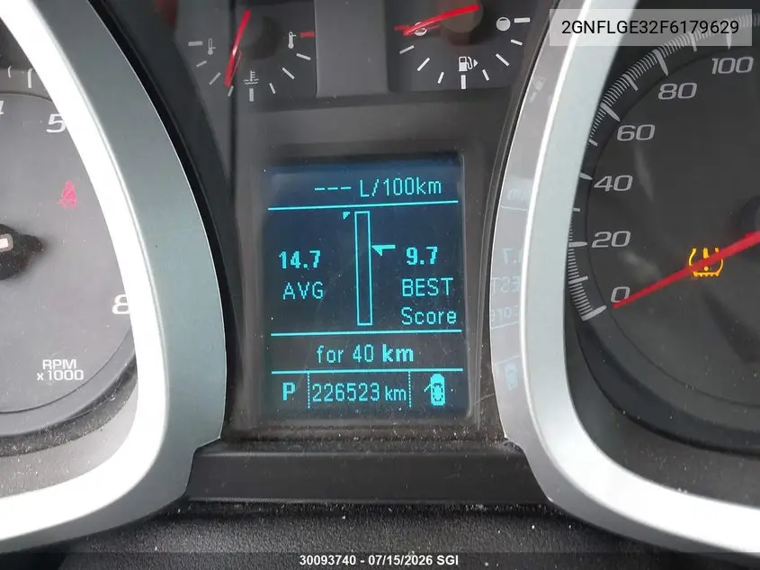 2GNFLGE32F6179629 2015 Chevrolet Equinox 2Lt