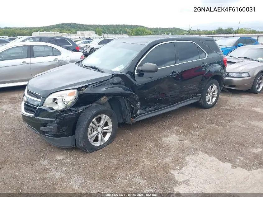 2GNALAEK4F6160031 2015 Chevrolet Equinox Ls