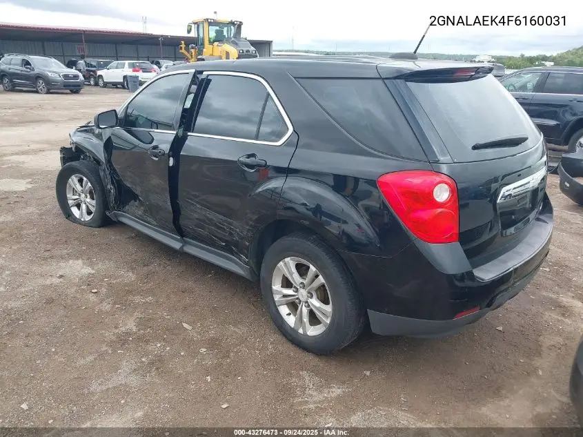 2GNALAEK4F6160031 2015 Chevrolet Equinox Ls