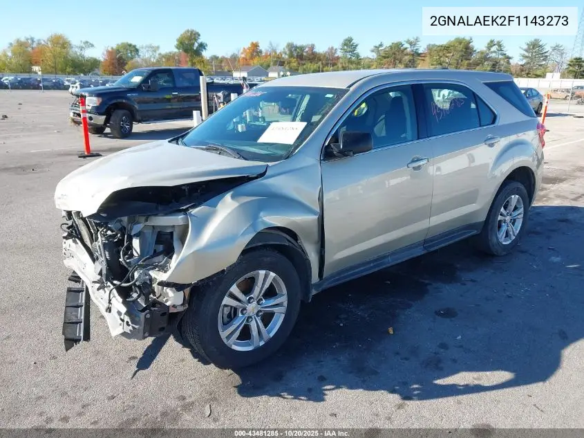 2GNALAEK2F1143273 2015 Chevrolet Equinox Ls