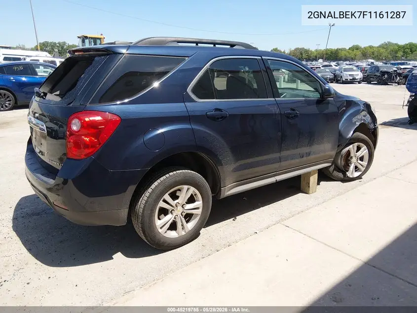 2015 Chevrolet Equinox 1Lt VIN: 2GNALBEK7F1161287 Lot: 45219755