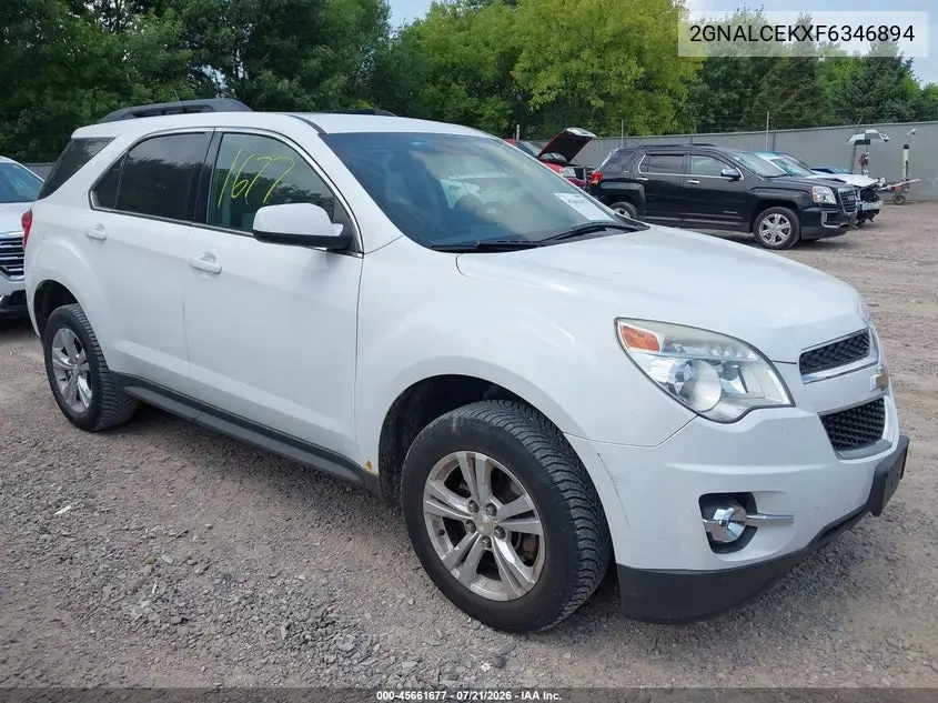 2015 Chevrolet Equinox Lt VIN: 2GNALCEKXF6346894 Lot: 45661677