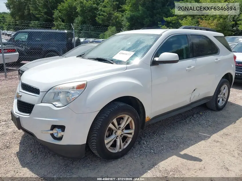 2015 Chevrolet Equinox Lt VIN: 2GNALCEKXF6346894 Lot: 45661677