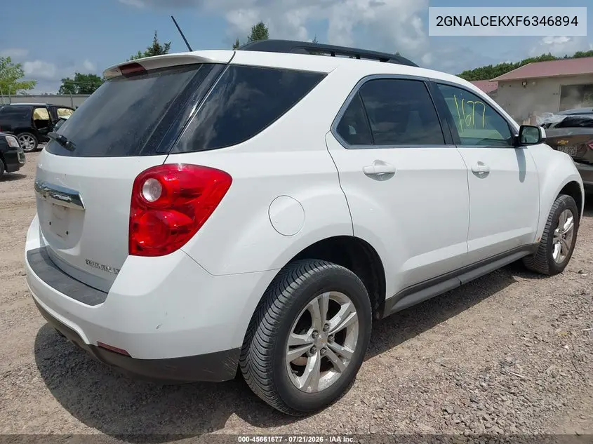 2015 Chevrolet Equinox Lt VIN: 2GNALCEKXF6346894 Lot: 45661677