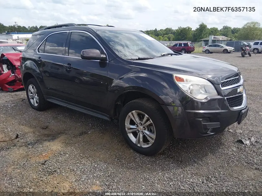 2015 Chevrolet Equinox Lt VIN: 2GNALBEK7F6357135 Lot: 45676233