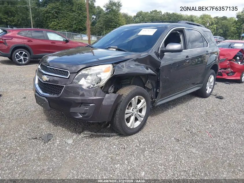 2015 Chevrolet Equinox Lt VIN: 2GNALBEK7F6357135 Lot: 45676233