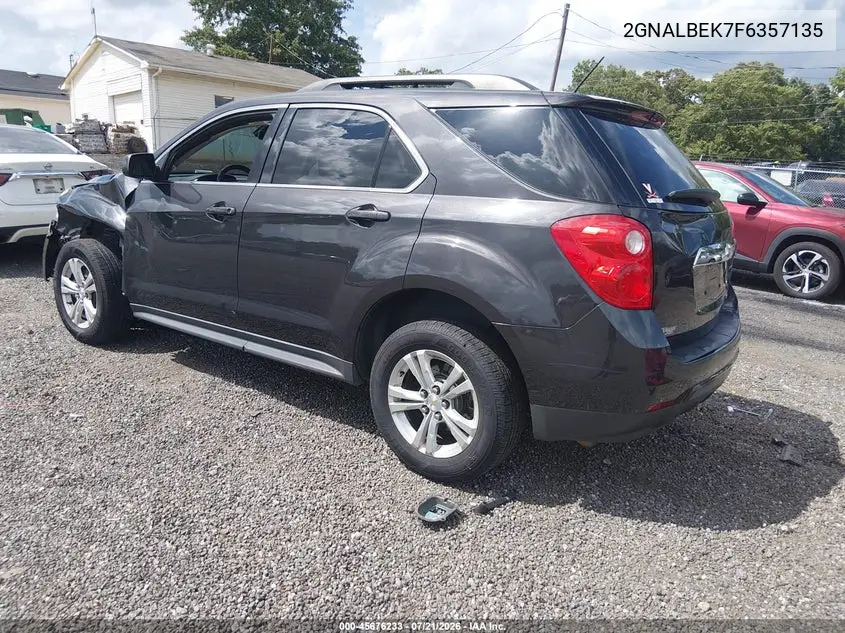 2015 Chevrolet Equinox Lt VIN: 2GNALBEK7F6357135 Lot: 45676233