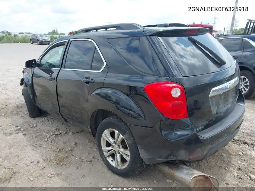 2015 Chevrolet Equinox Lt VIN: 2GNALBEK0F6325918 Lot: 45680546