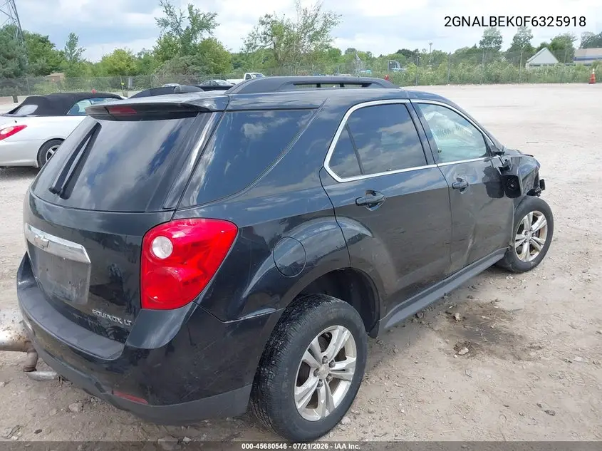 2015 Chevrolet Equinox Lt VIN: 2GNALBEK0F6325918 Lot: 45680546