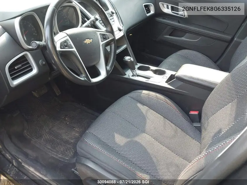 2016 Chevrolet Equinox Lt VIN: 2GNFLFEK8G6335126 Lot: 30094088