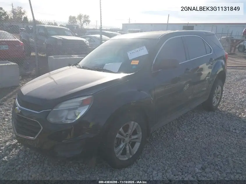 2GNALBEK3G1131849 2016 Chevrolet Equinox Ls