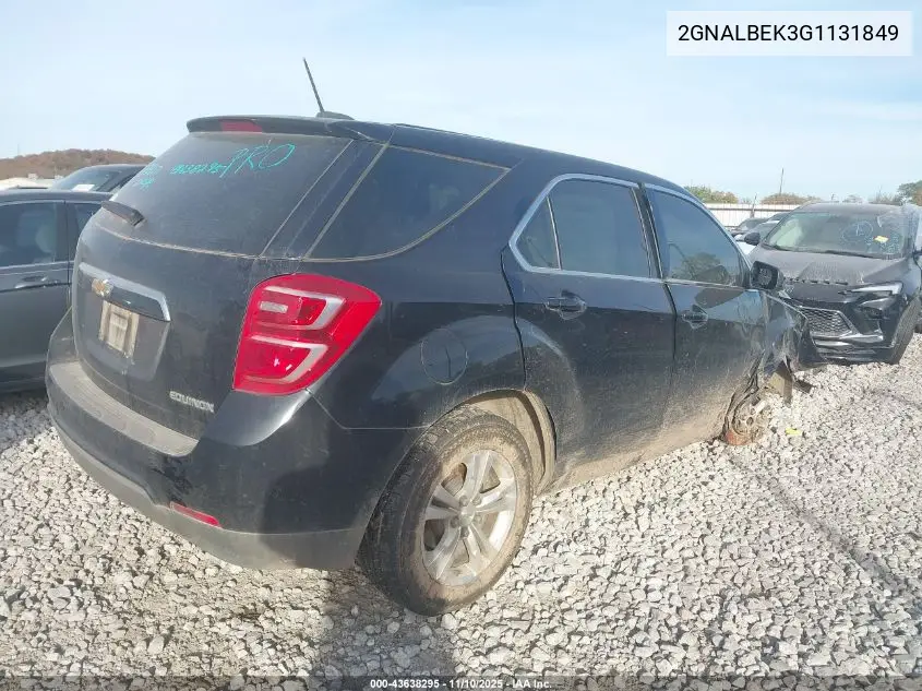 2GNALBEK3G1131849 2016 Chevrolet Equinox Ls