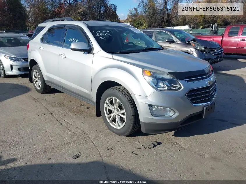 2GNFLFEK6G6315120 2016 Chevrolet Equinox Lt