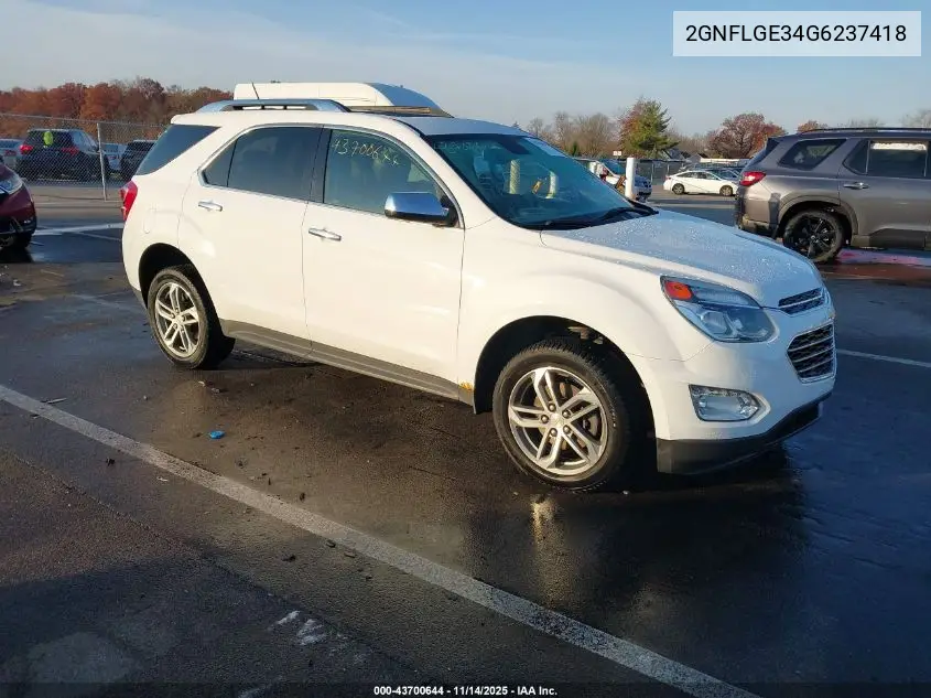 2GNFLGE34G6237418 2016 Chevrolet Equinox Ltz