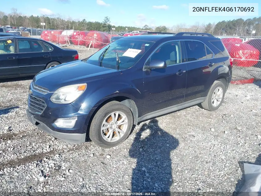 2GNFLFEK4G6170692 2016 Chevrolet Equinox Lt