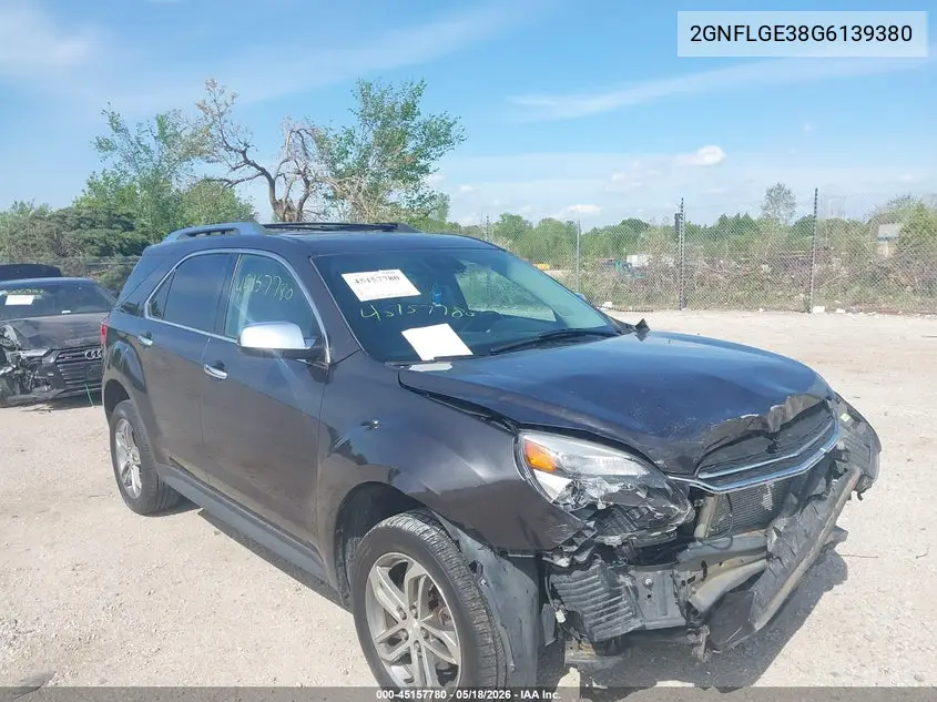 2GNFLGE38G6139380 2016 Chevrolet Equinox Ltz
