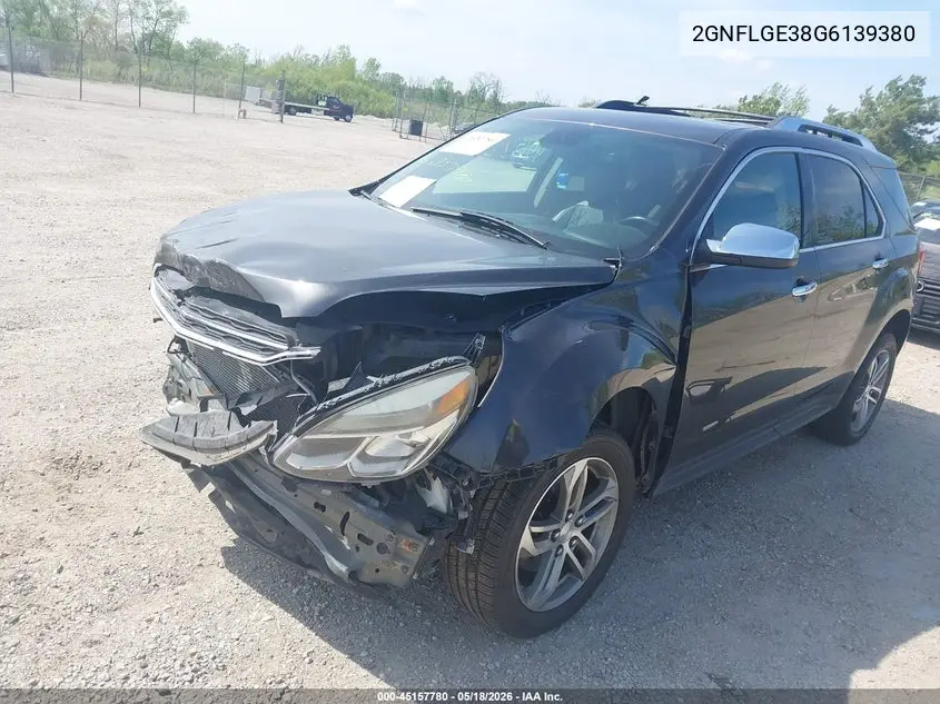 2GNFLGE38G6139380 2016 Chevrolet Equinox Ltz